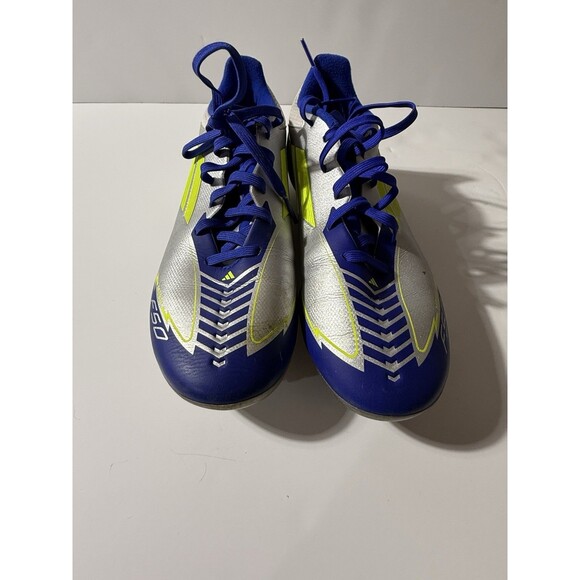 Adidas F50 League FG/MG Messi Soccer Cleats – Silver/Blue – Men’s 7 / Women 8.5 main image 4